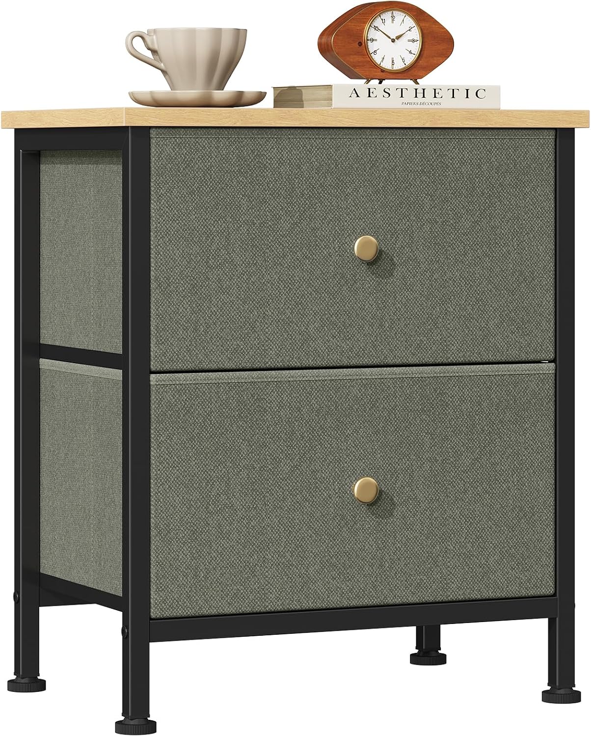 Detalle de Sweetcrispy Nightstand with 2 Fabric Drawers