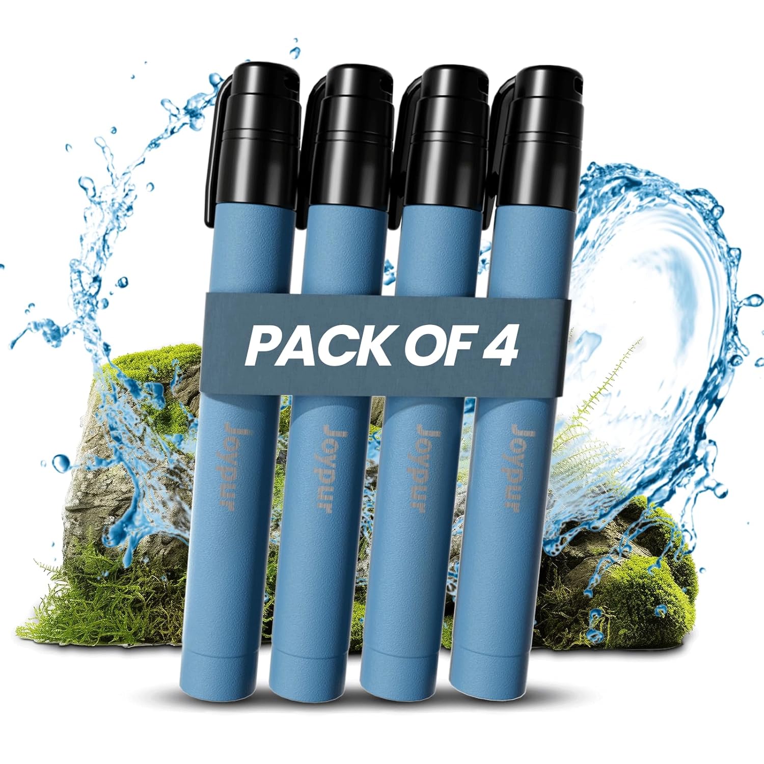 Detalle de Joypur Paille Filtrante de Survie – Purificateur d’Eau de Poche (bleu, lot de 4)