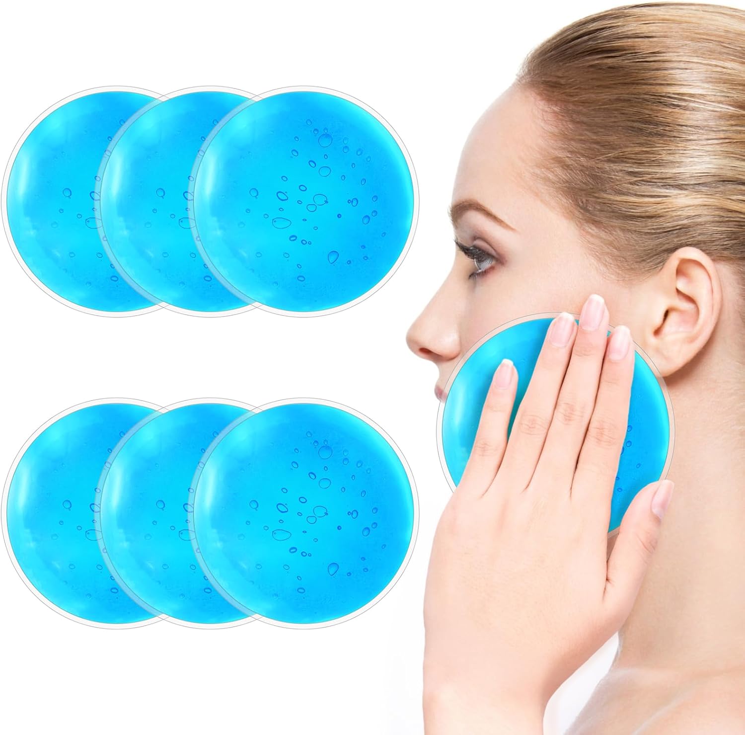 AOOWU Poche de glace réutilisable (6 pièces) chaud & froid en gel, compresses pour blessures