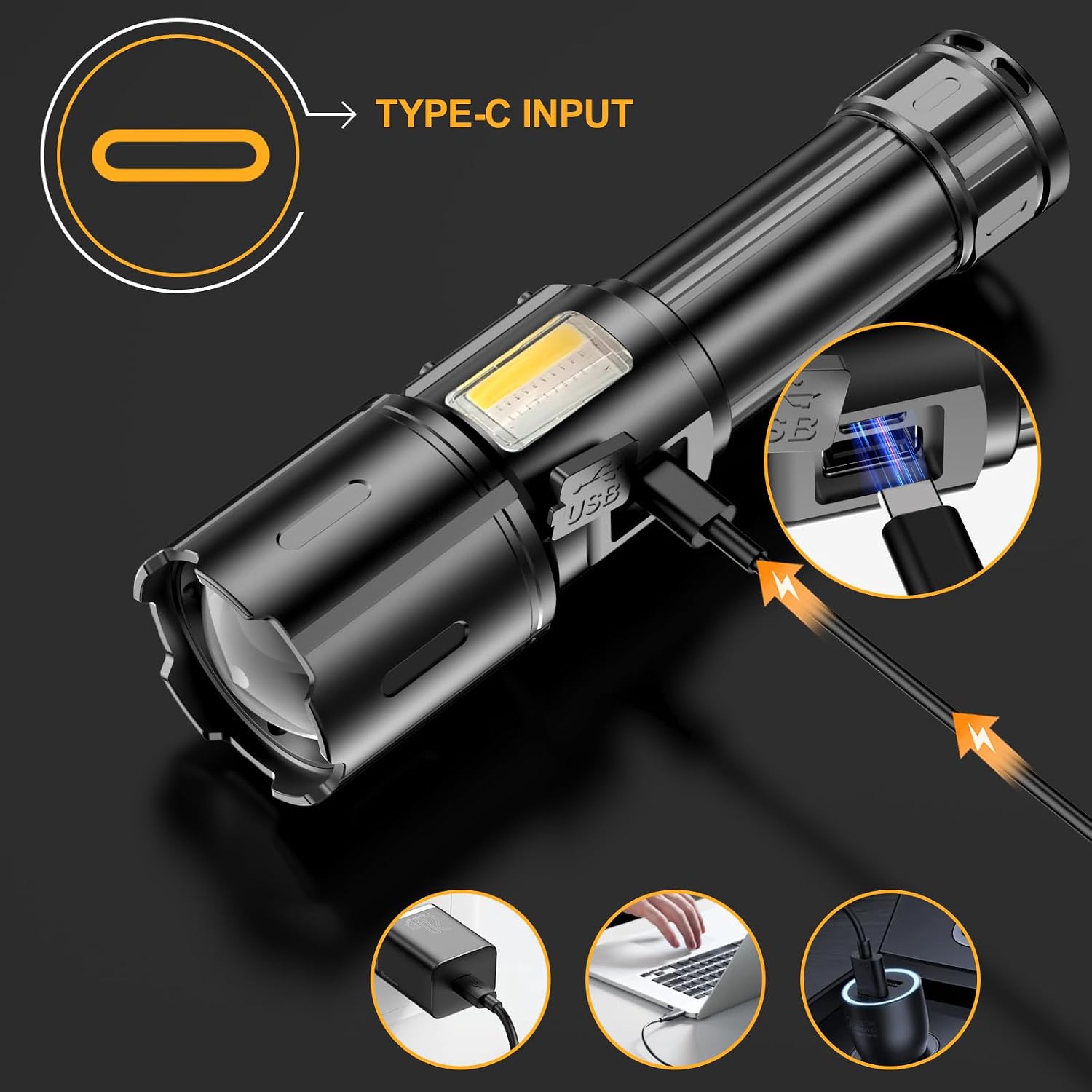 Thumbnail 5 de BEYSTE Torches LED Super Bright Rechargeable, 500000 Lumen Torch 🪟