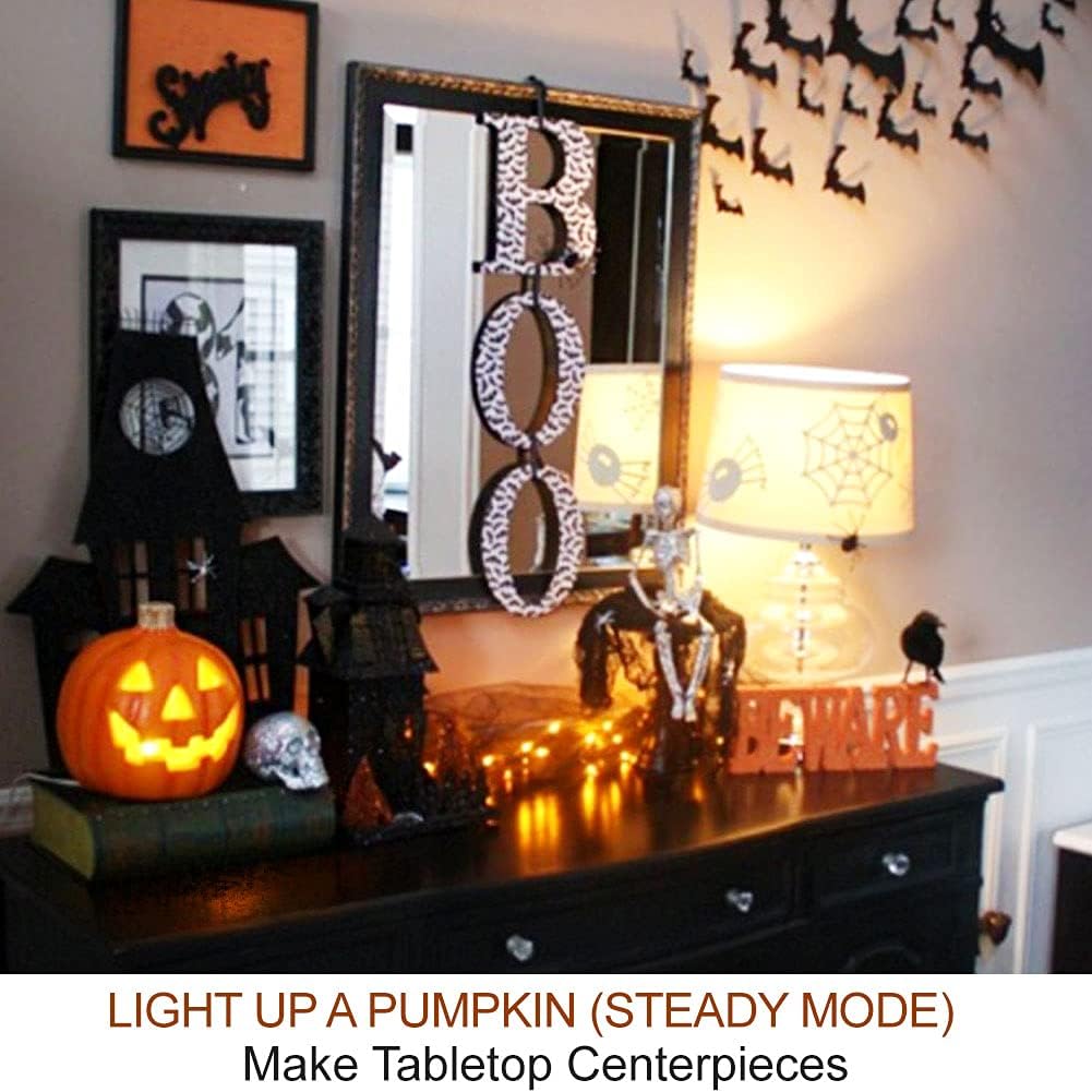 Detalle de HOME MOST 12762 2-Pack Pumpkin Lights with Remote, Timer and Two Modes