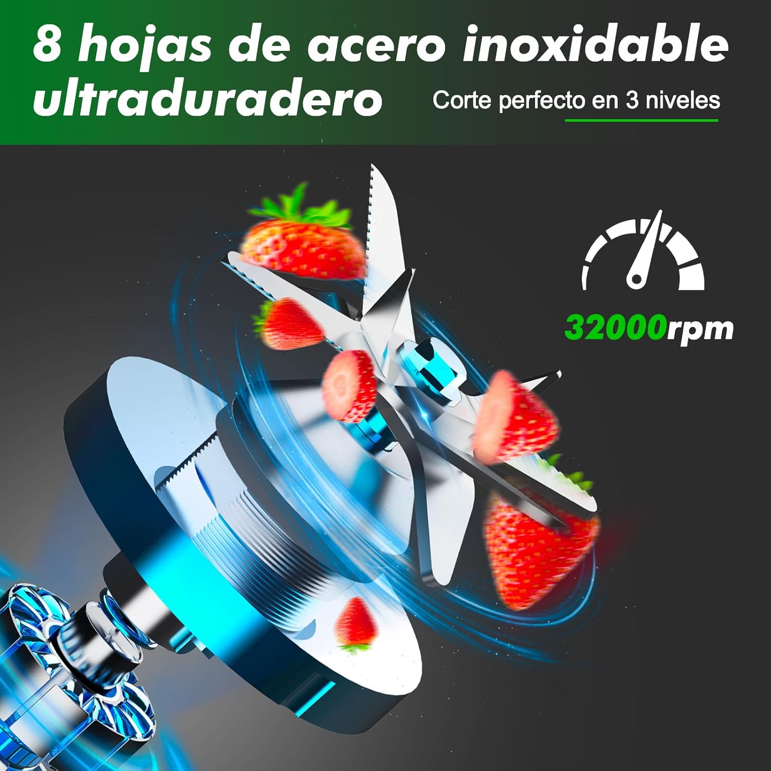 Thumbnail 2 de Kitchen in the box Batidora de vaso 1500W 2 L