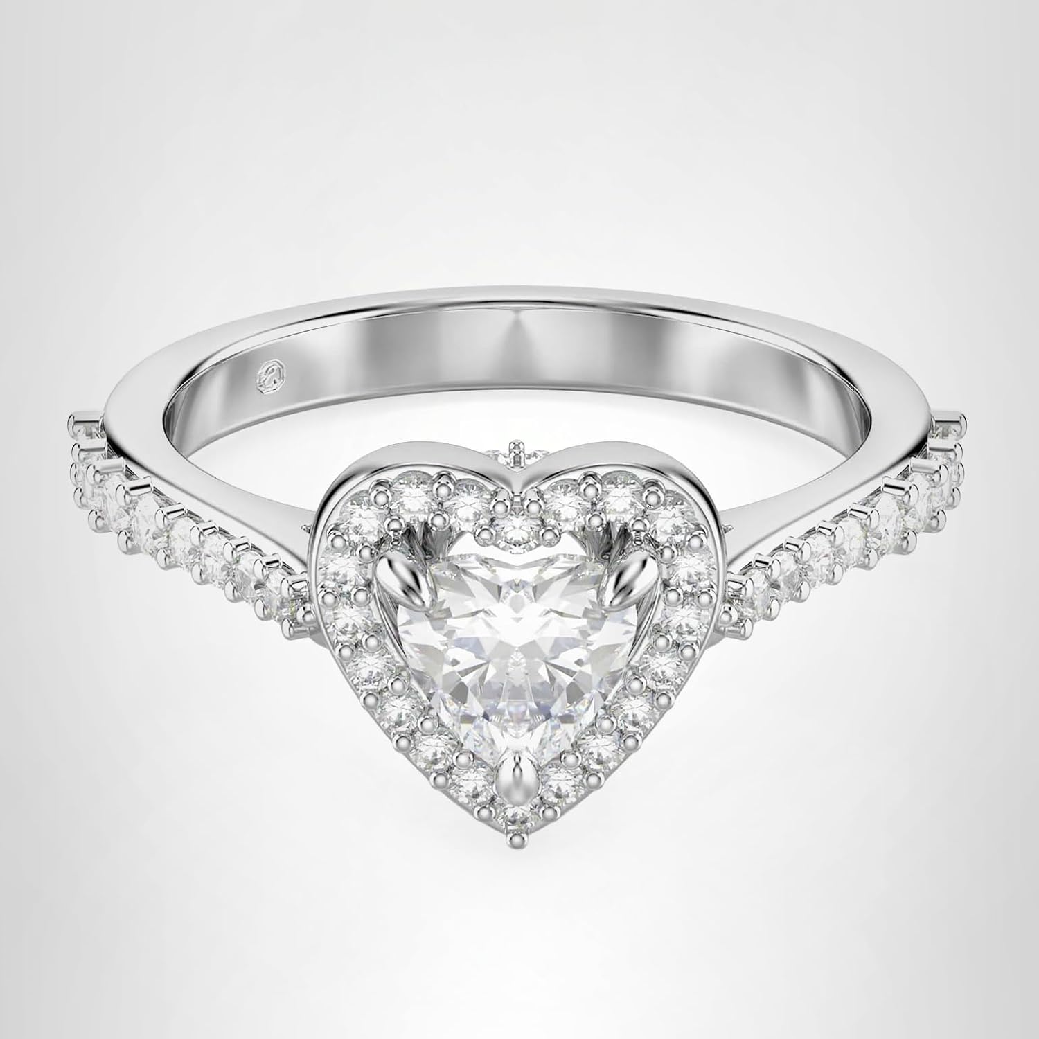 Thumbnail 6 de Swarovski Una Angelic Collection Motif Ring in Heart design, rhodium plated
