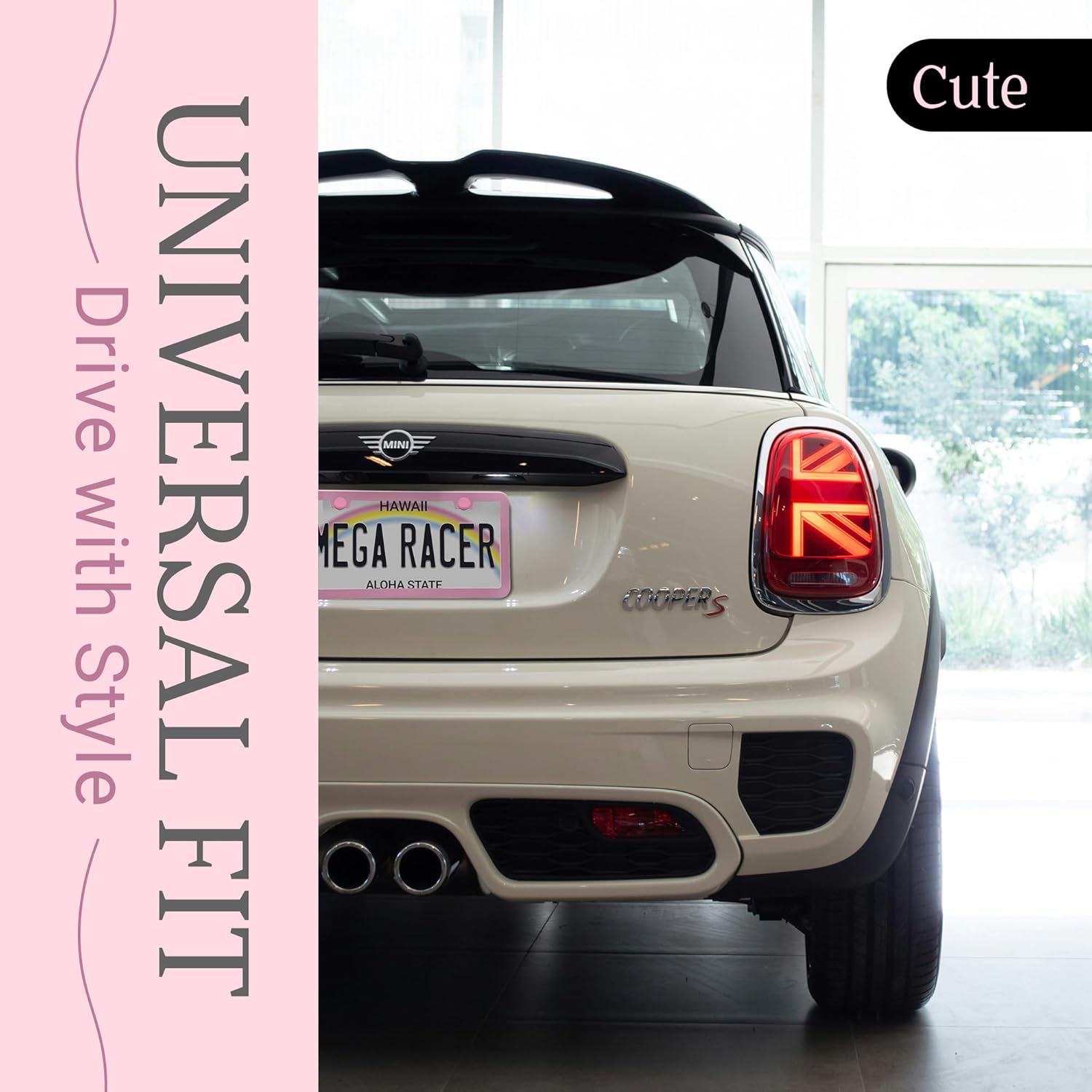 Detalle de Premium Princess Pink License Plate Frames – 2 Pack