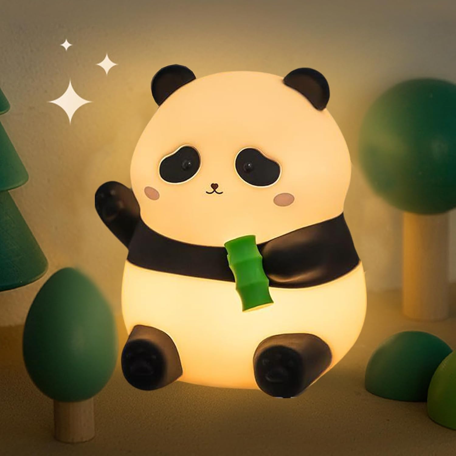Thumbnail 2 de NICE POINT kids panda night light – squishy silicone USB rechargeable nursery lamp