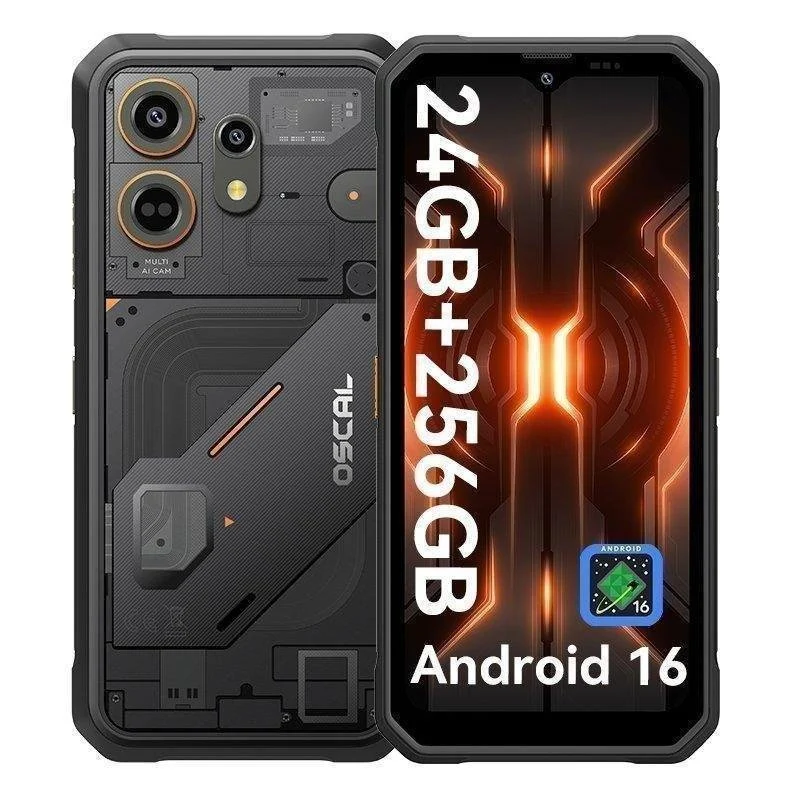 Detalle de OSCAL Marine 3 4G 8GB 256GB 6.56" Negro: rugerizado para uso en campo