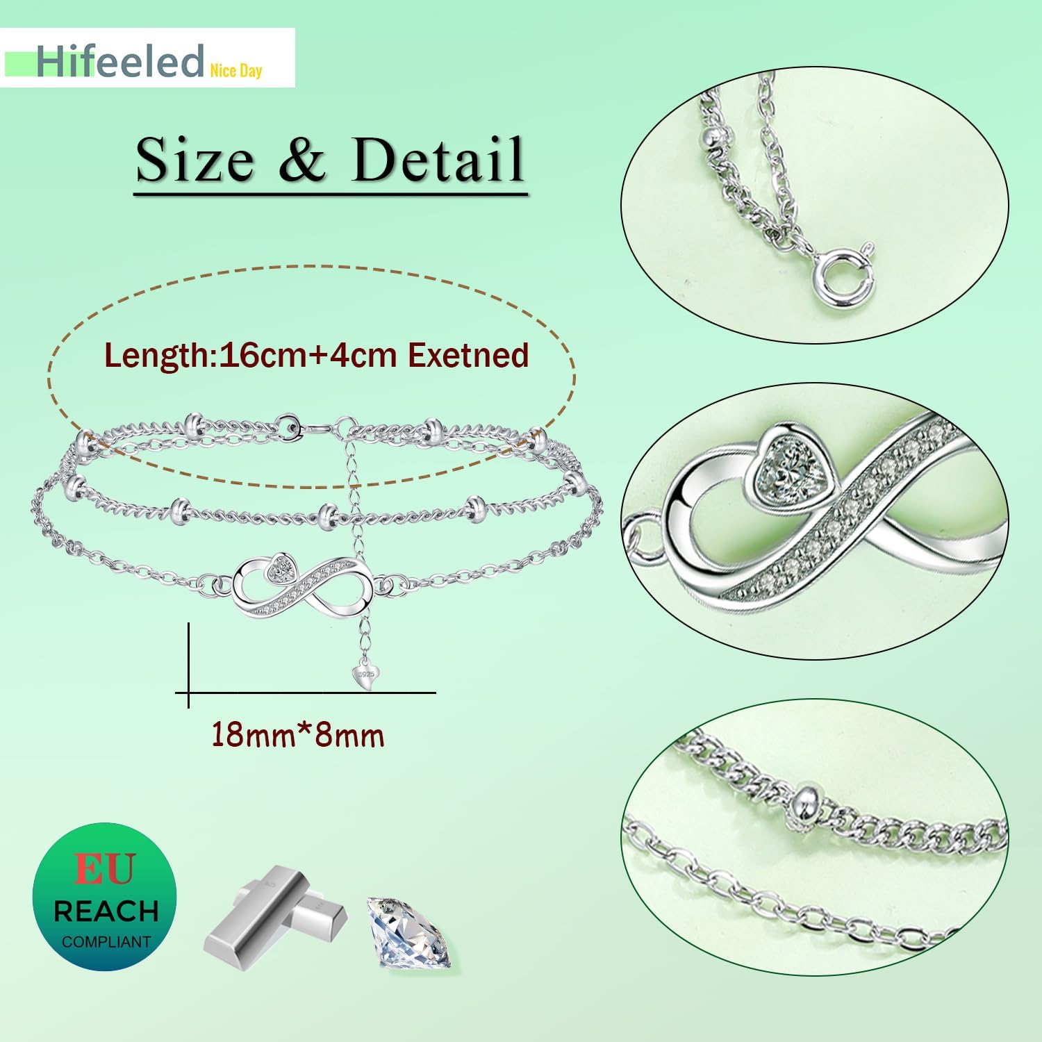 Thumbnail 4 de Hifeeled Bracelet Argent Sterling 925 Doublé