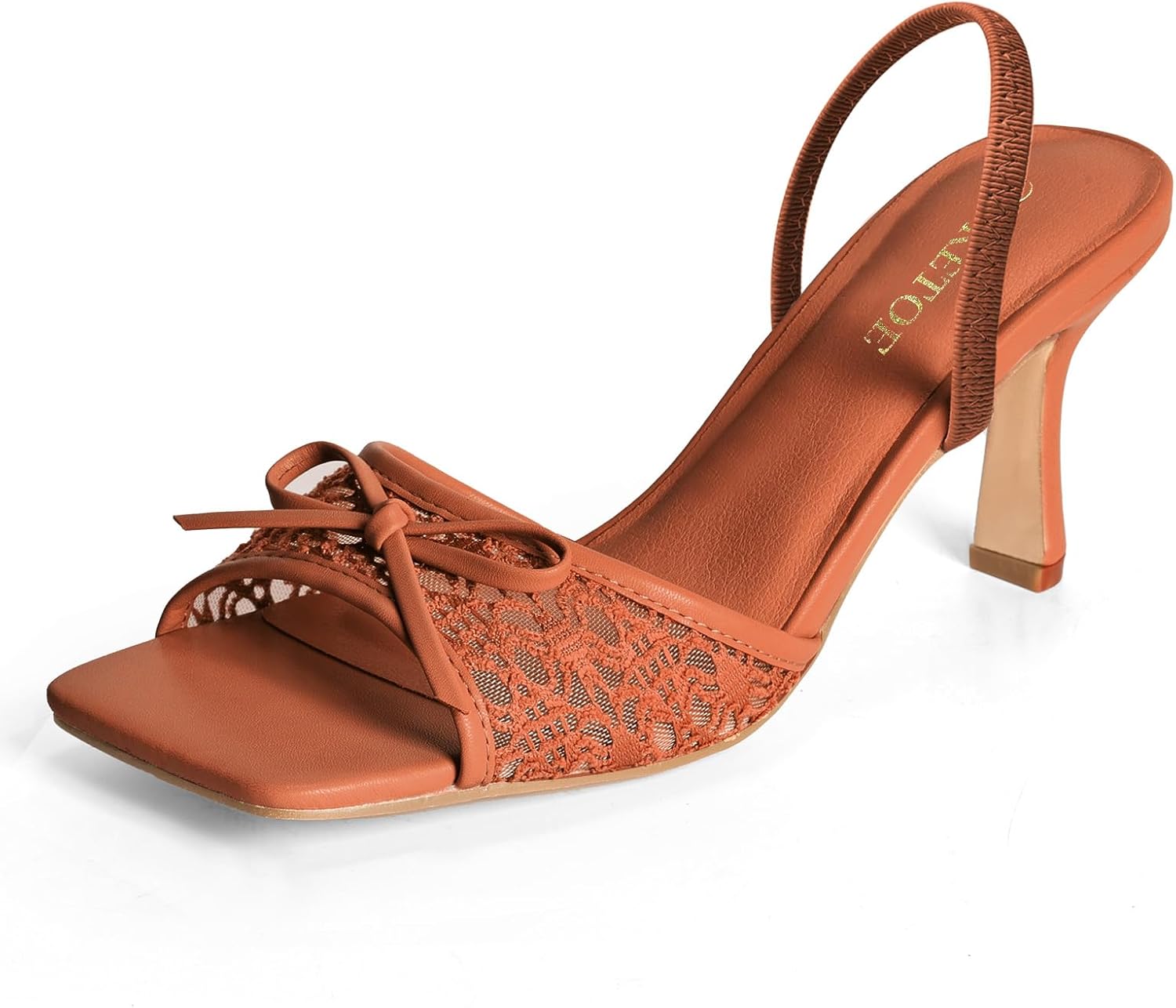 Thumbnail 6 de SKETOE Kitten Heels for Women: Square Toe Mesh Sandals with Bow Knot Detail