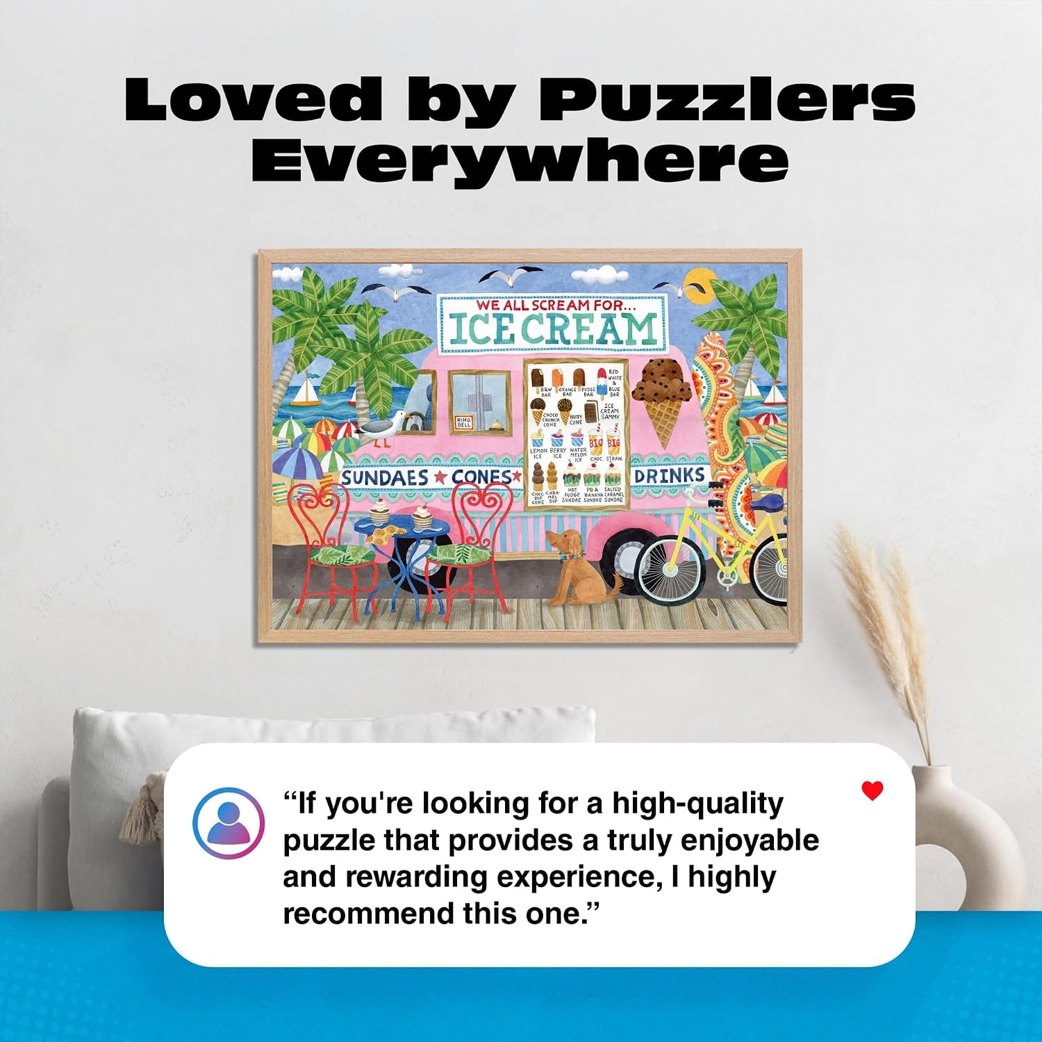 Detalle de Ceaco Food Trucks – Ice Cream Truck II 500-Piece Jigsaw Puzzle (Made in the USA)