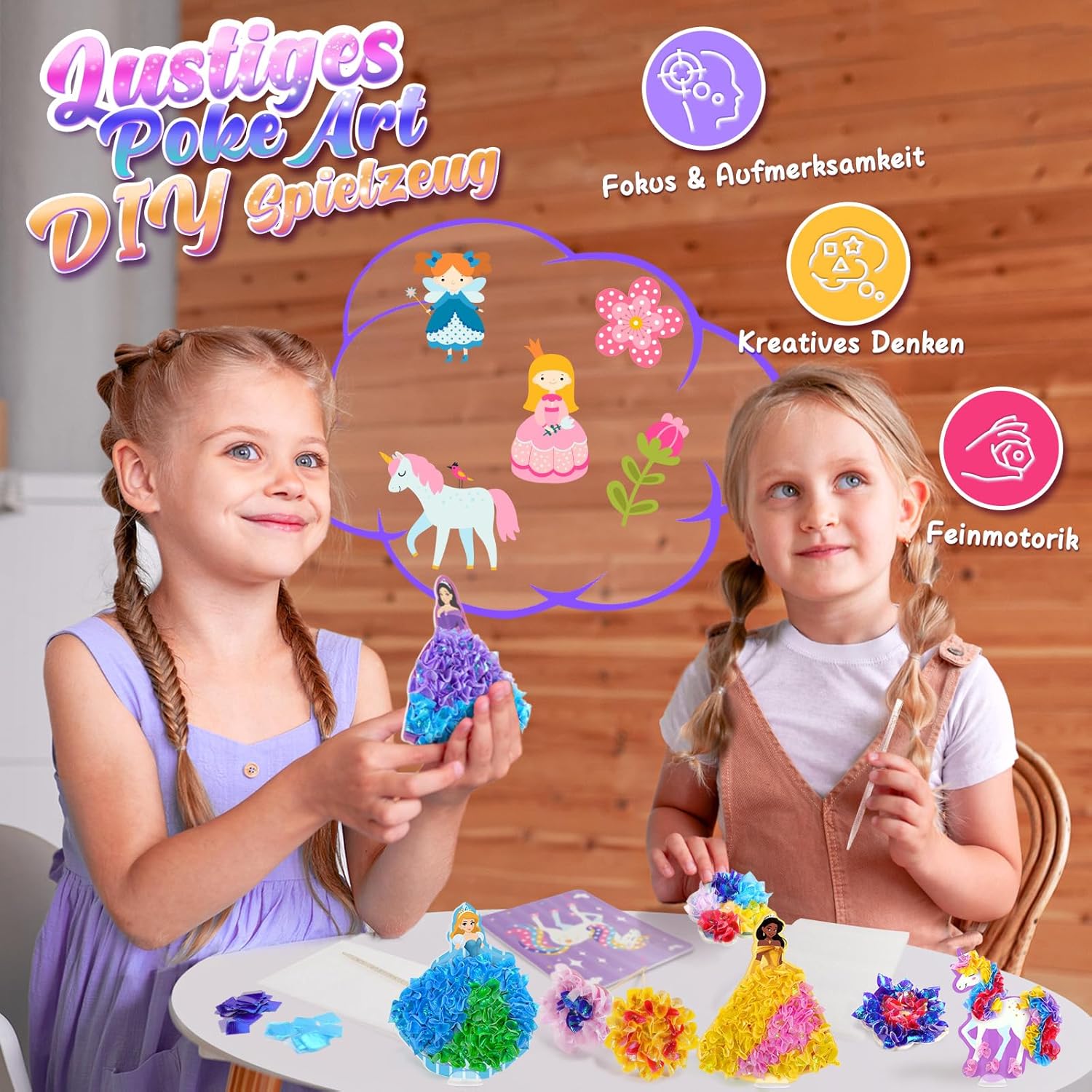 Detalle 2 de ZOOI Prinzessin DIY Bastelset ab 6 Jahren
