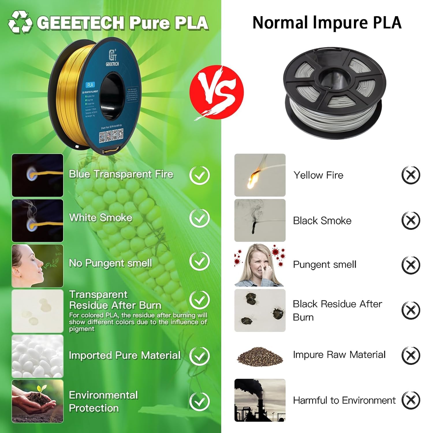 Thumbnail 3 de GEEETECH PLA Silk Gold 1,75mm 1 kg