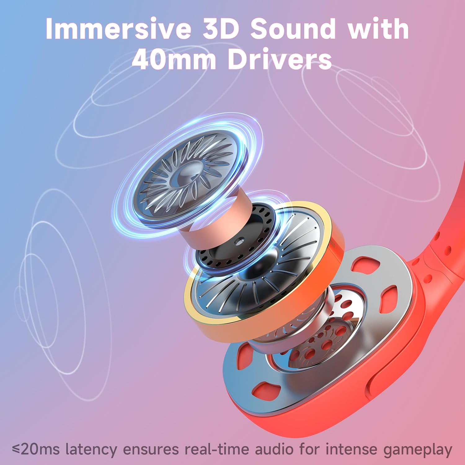 Detalle de Rumoon Wireless Gaming Headset for Nintendo Switch