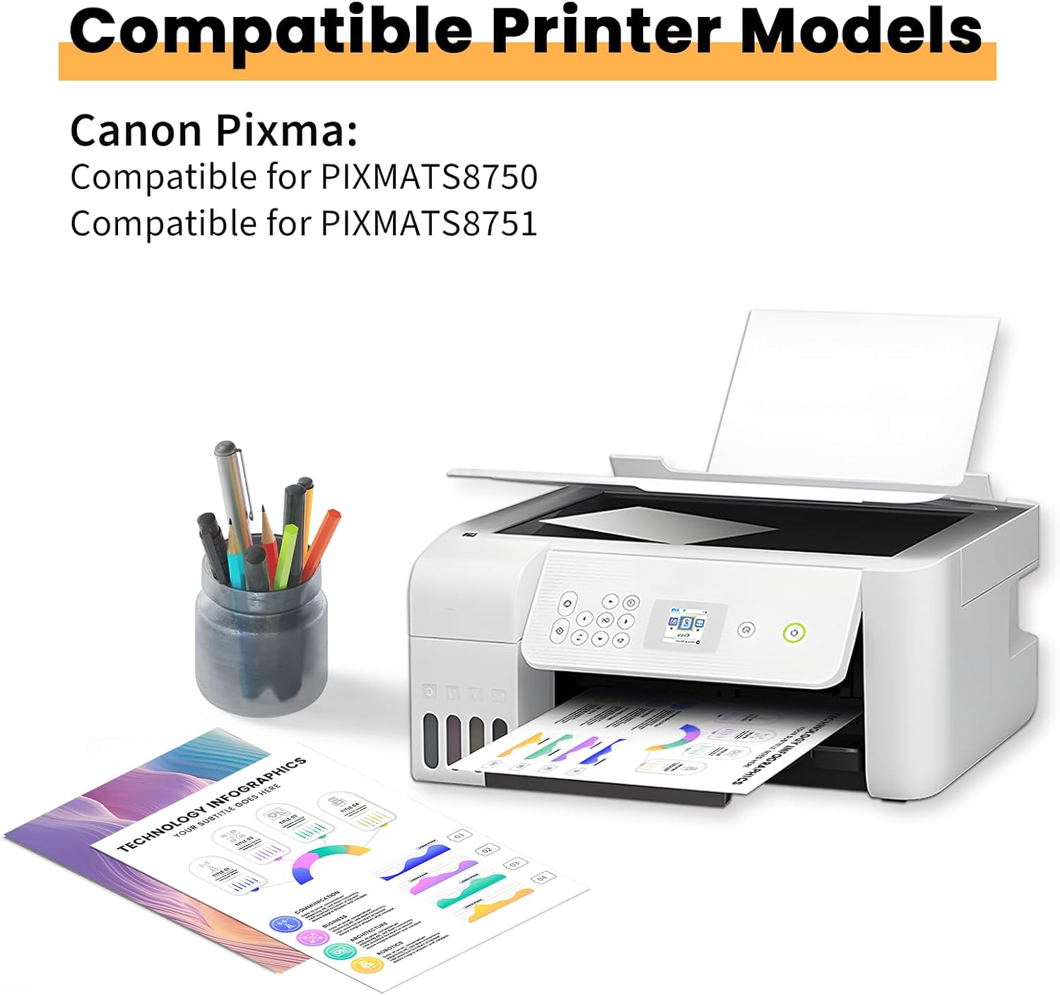 Detalle de Torvon PGI 530/531 XXL Cartouches compatibles pour Canon PIXMA TS8750/TS8751 (6-pack)