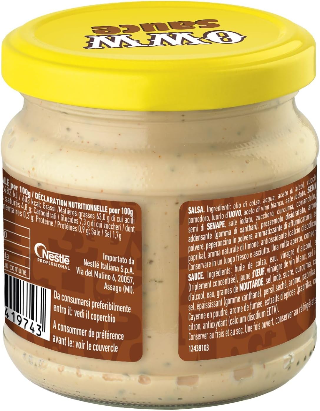 Detalle 2 de Old Wild West Salsa: trio da 3 vasetti da 185 g ciascuno (555 g) – gusto cremoso, medium-dolce e leggermente affumicato
