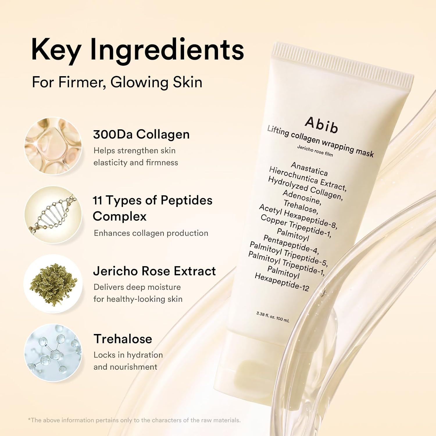 Detalle de Abib Collagen Overnight Wrapping Mask Jericho Rose — Peel-Off Mask for Glass Skin, Pore Tightening & Firming