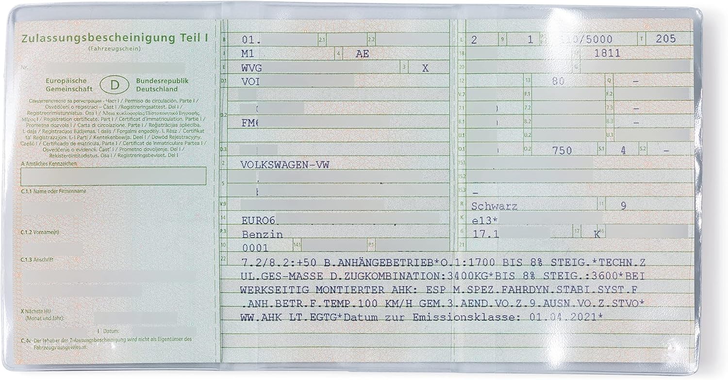 Detalle de HERMA 5044 Ausweishülle 3 Karten transparent – 25 Stück, 3-fach, für Kfz-Scheine & EU-Führerscheine