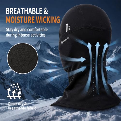 Detalle de ShinHye Balaclava for Men and Women – Windproof Ski Mask (Black)