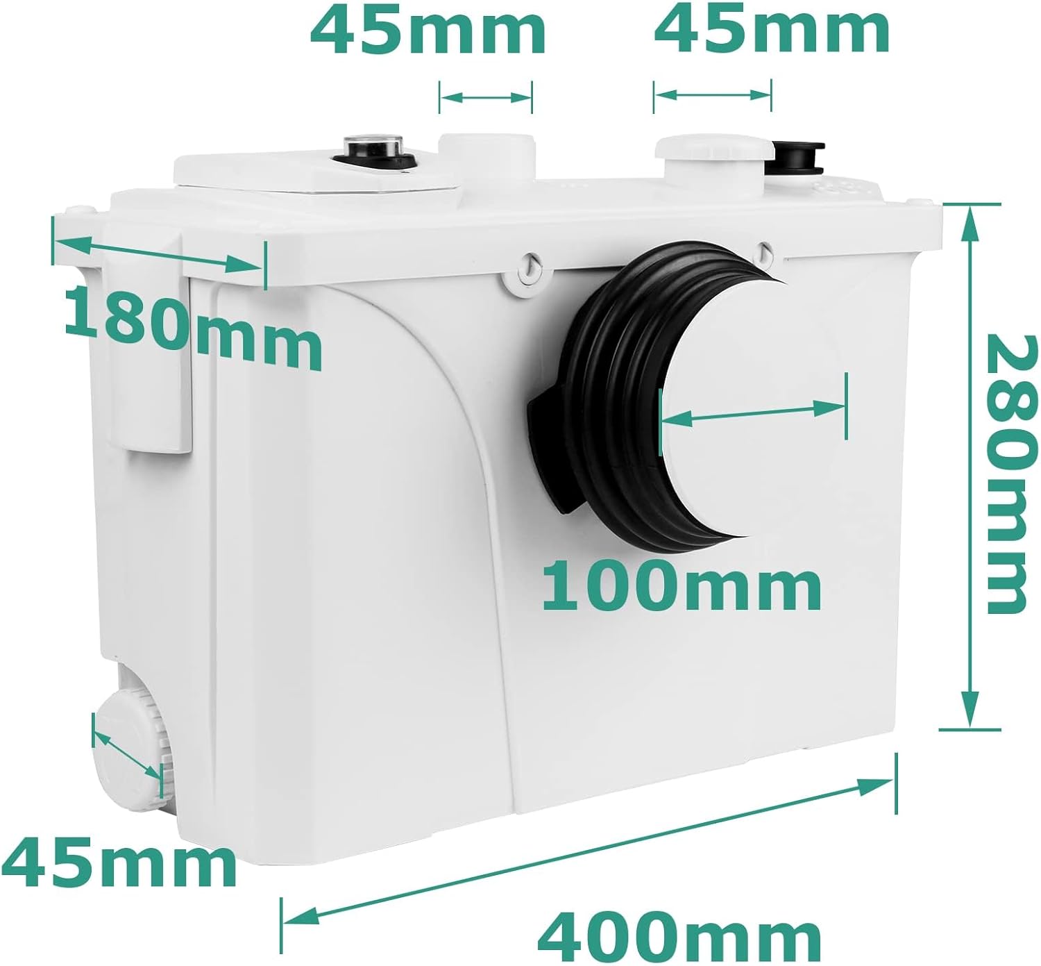 Detalle de Sonnewelt 700 W: pompa trituratore WC maceratore per acque luride con filtro al carbone attivo