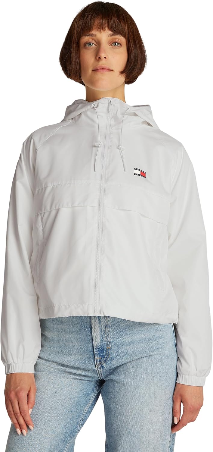 Detalle de Tommy Jeans Donna Giacca a vento Essential con cappuccio
