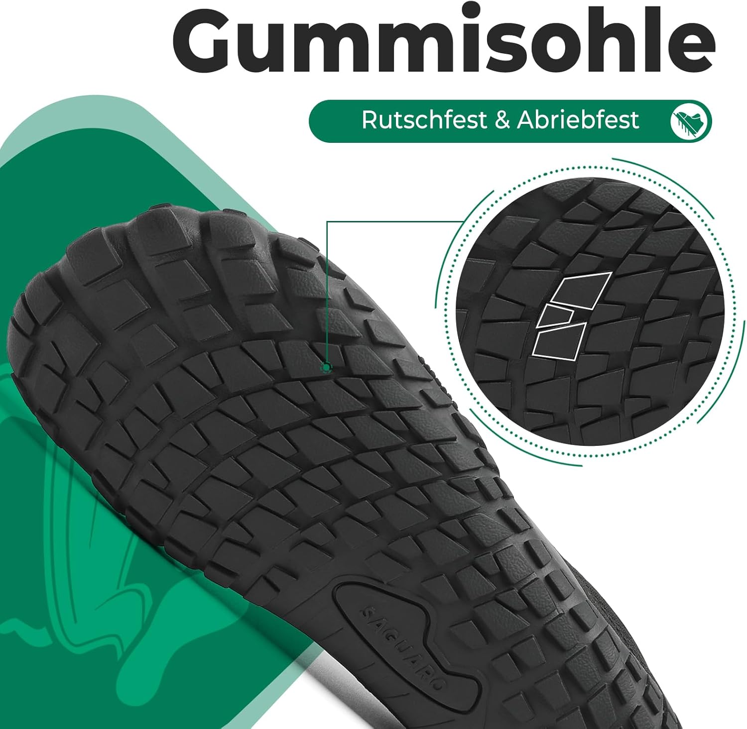 Thumbnail 4 de SAGUARO Knit Barfußschuhe mit Zero-Drop, rutschfester Gummisohle und Zehenfreiheit (Gr. 36–48)