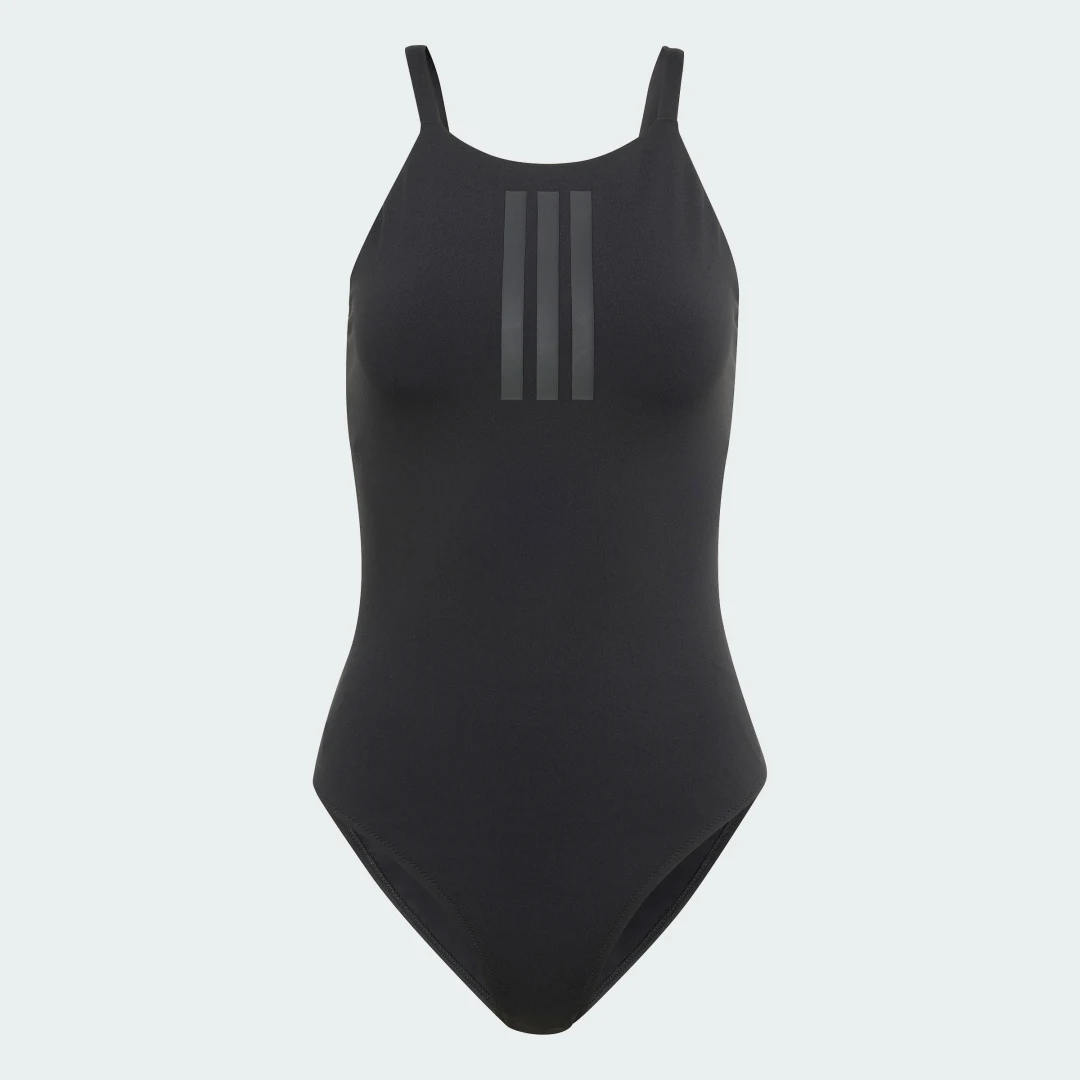 Detalle 2 de Bañador de cuello alto y tirantes de doble ajuste PeacHSOFT 3 Stripes – Adidas