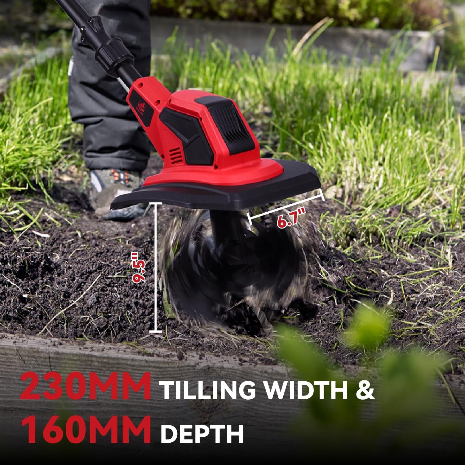Detalle de Cordless Tiller Rotavator 550W Electric