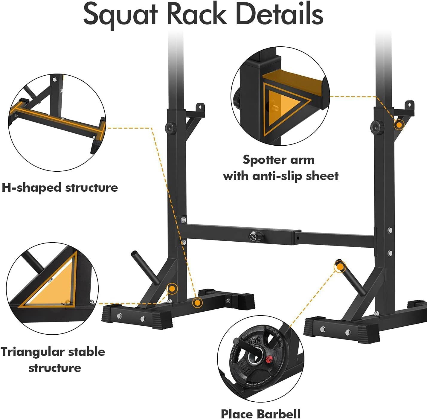 Detalle 2 de BangTong&Li squat rack stand 550 lbs