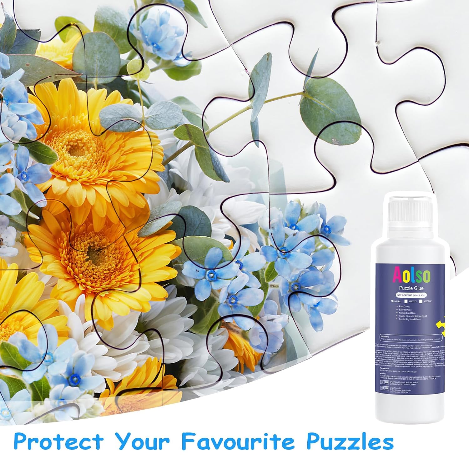 Thumbnail 6 de Aolso 240 ml Jigsaw Puzzle Glue with Sponge Head, Clear-Drying PVA