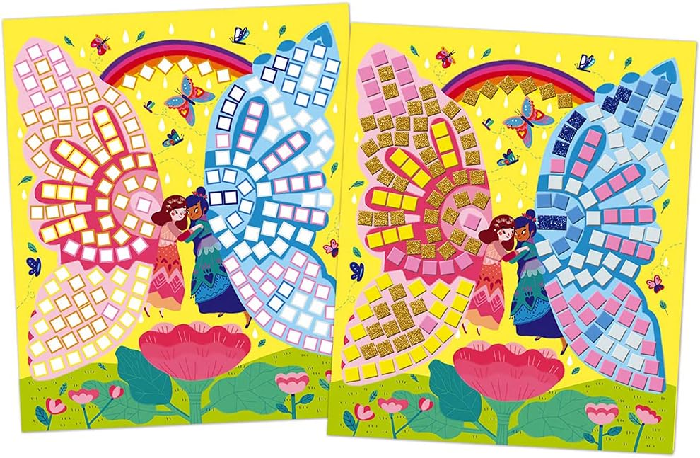 Detalle de Janod Coffret Mosaïques en Mousse « Fées » (Les Ateliers du Calme) – kit loisirs créatifs dès 5 ans, J07960