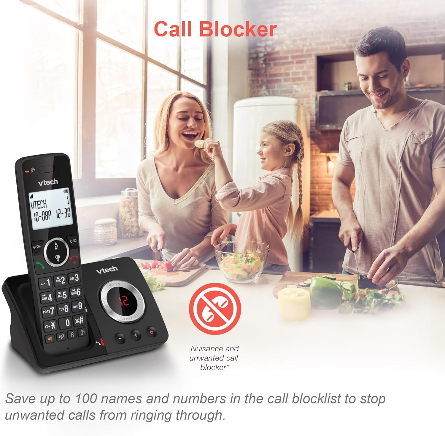 Thumbnail 2 de VTech ES2052 DECT Cordless Phone with Answering Machine, Call Block & Volume Booster (Trio Handsets)