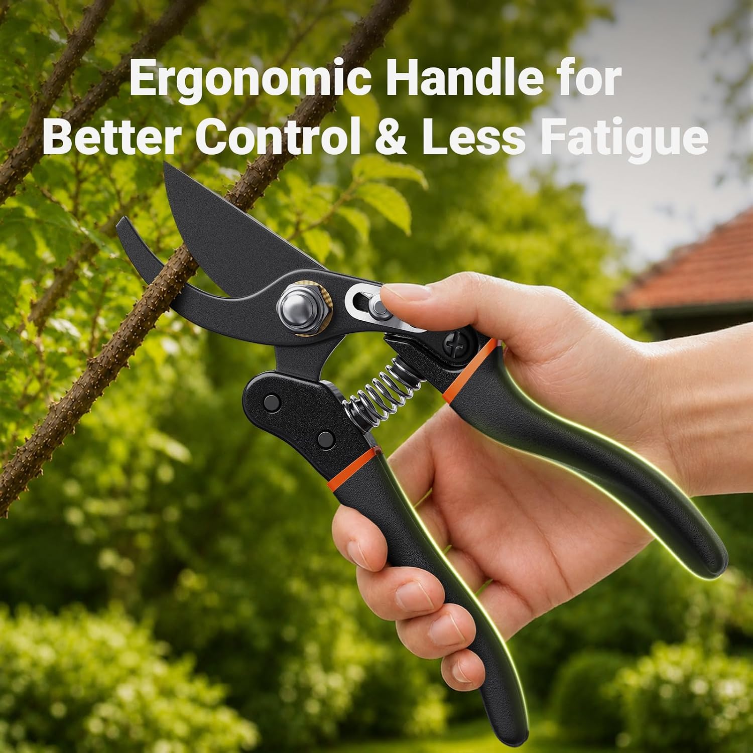 Detalle de SOLODOTO Bypass Garden Secateurs with Japanese SK5 Blade