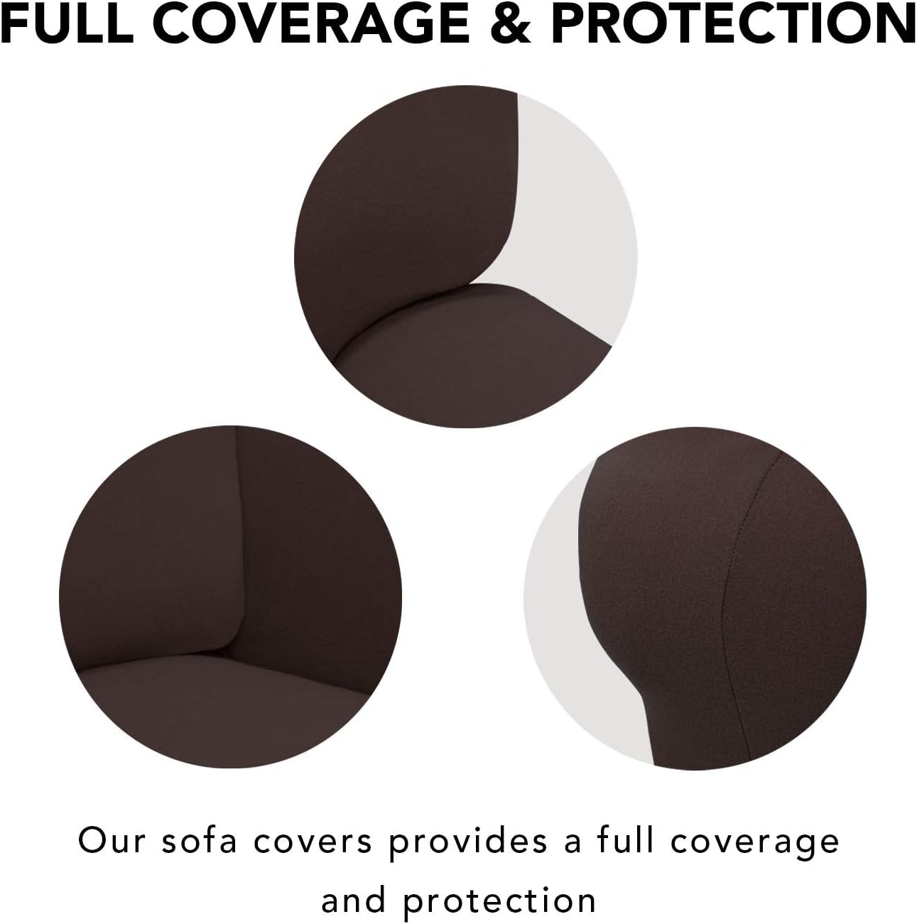 Thumbnail 2 de PureFit Super Stretch Sofa Slipcover – Chocolate for 3-Seater Sofas