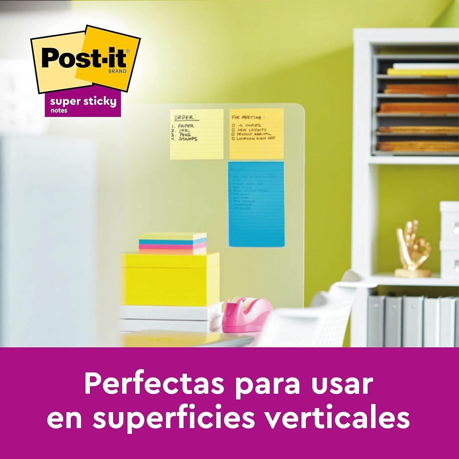 Thumbnail 4 de Post-it Notas Super Sticky Grandes 203x152 mm 45 hojas