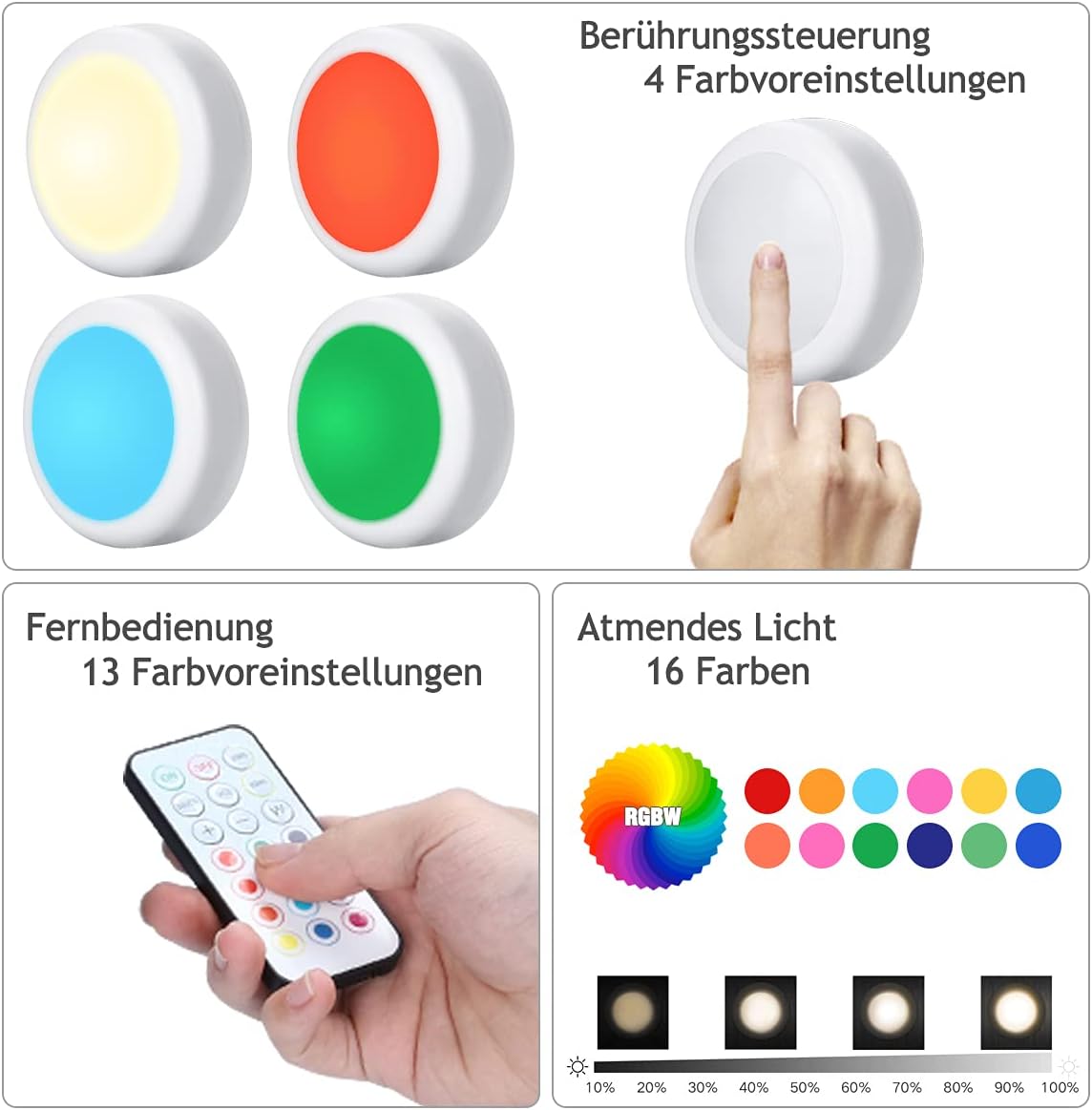 Thumbnail 6 de HELPLEX Unterbauleuchten 6er Set 7,62 cm