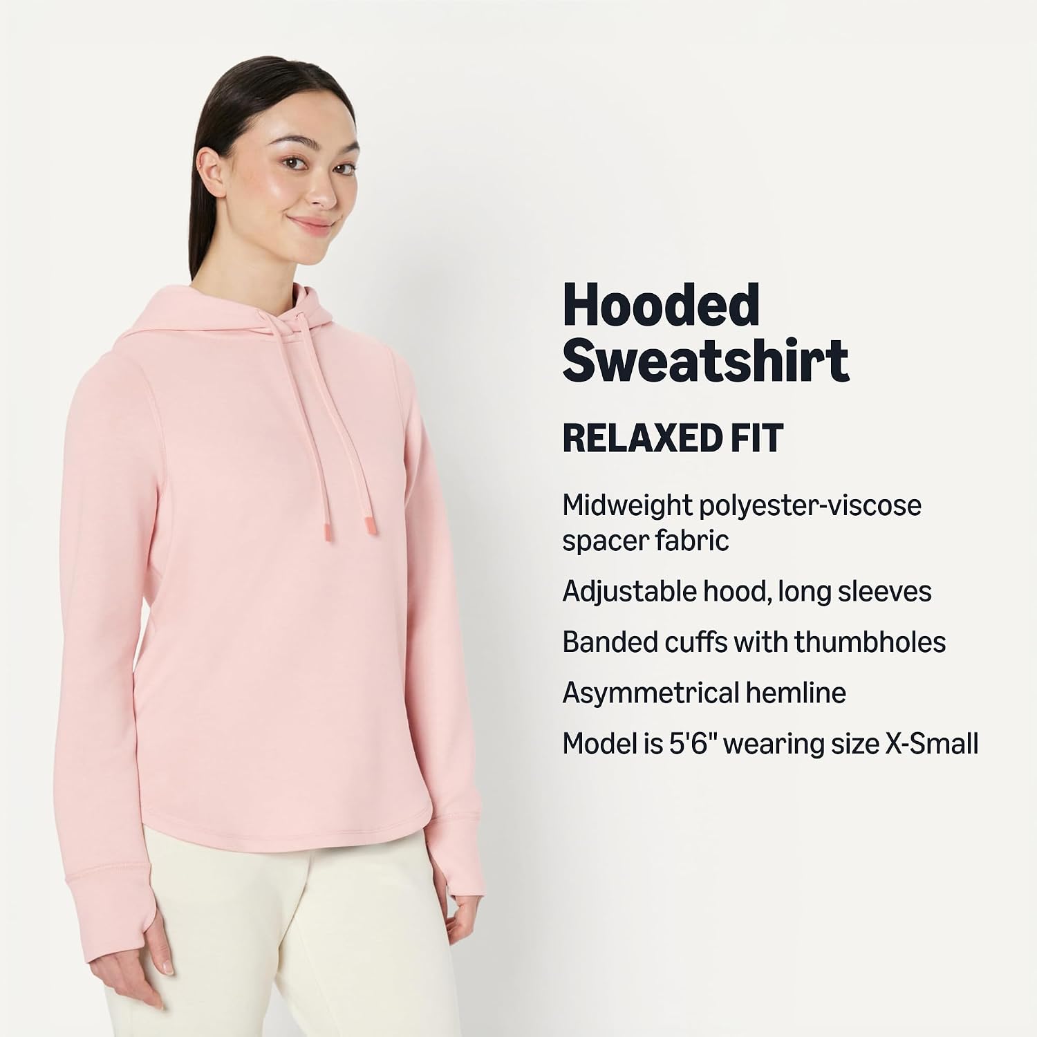 Detalle 2 de Amazon Essentials Women’s Active Sweat Relaxed-Fit Long-Sleeve Hoodie Sweatshirt