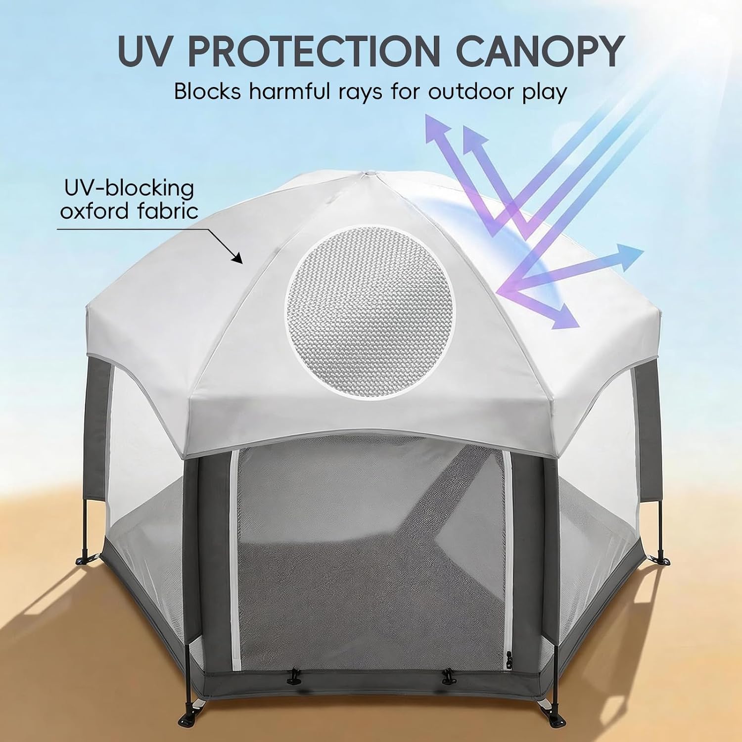 Detalle de Palopalo Baby Beach Tent with UPF 50+ Canopy