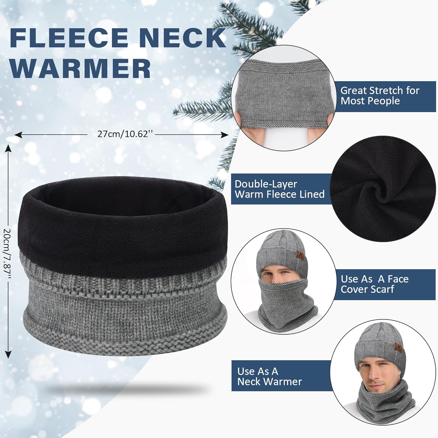 Thumbnail 2 de Ensemble bonnet, écharpe et gants thermiques pour homme 🧣