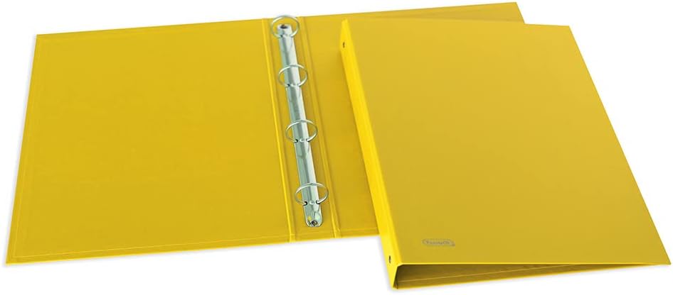 FAVORIT Raccoglitori Sprint in Cartone, 22 x 30 cm, 4 Anelli da 30 mm, Giallo – modello 400173352