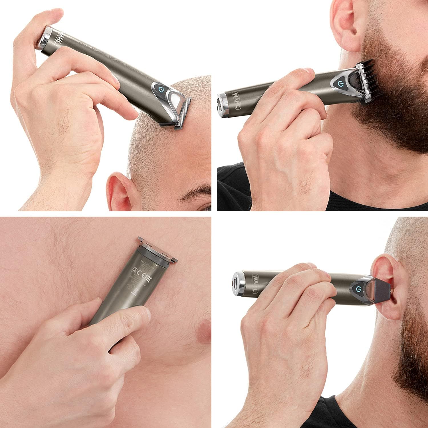 Thumbnail 4 de Wahl Stainless Steel 9 in 1 Multigroomer (Cordless) – Beard, Stubble, Nose & Ear Trimmer Set