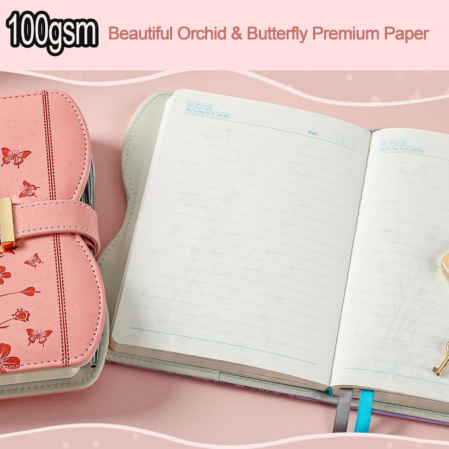 Detalle 2 de HwxBen Diario Segreto B6 244 pagine rosa