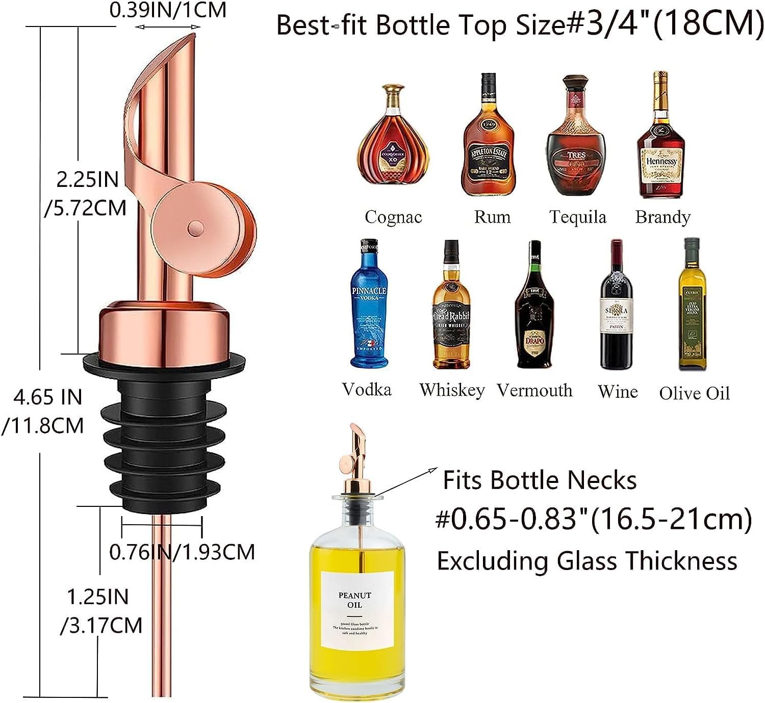 Thumbnail 3 de Pafusen Ölflaschen Schnapsausgießer 2er-Pack Roségold