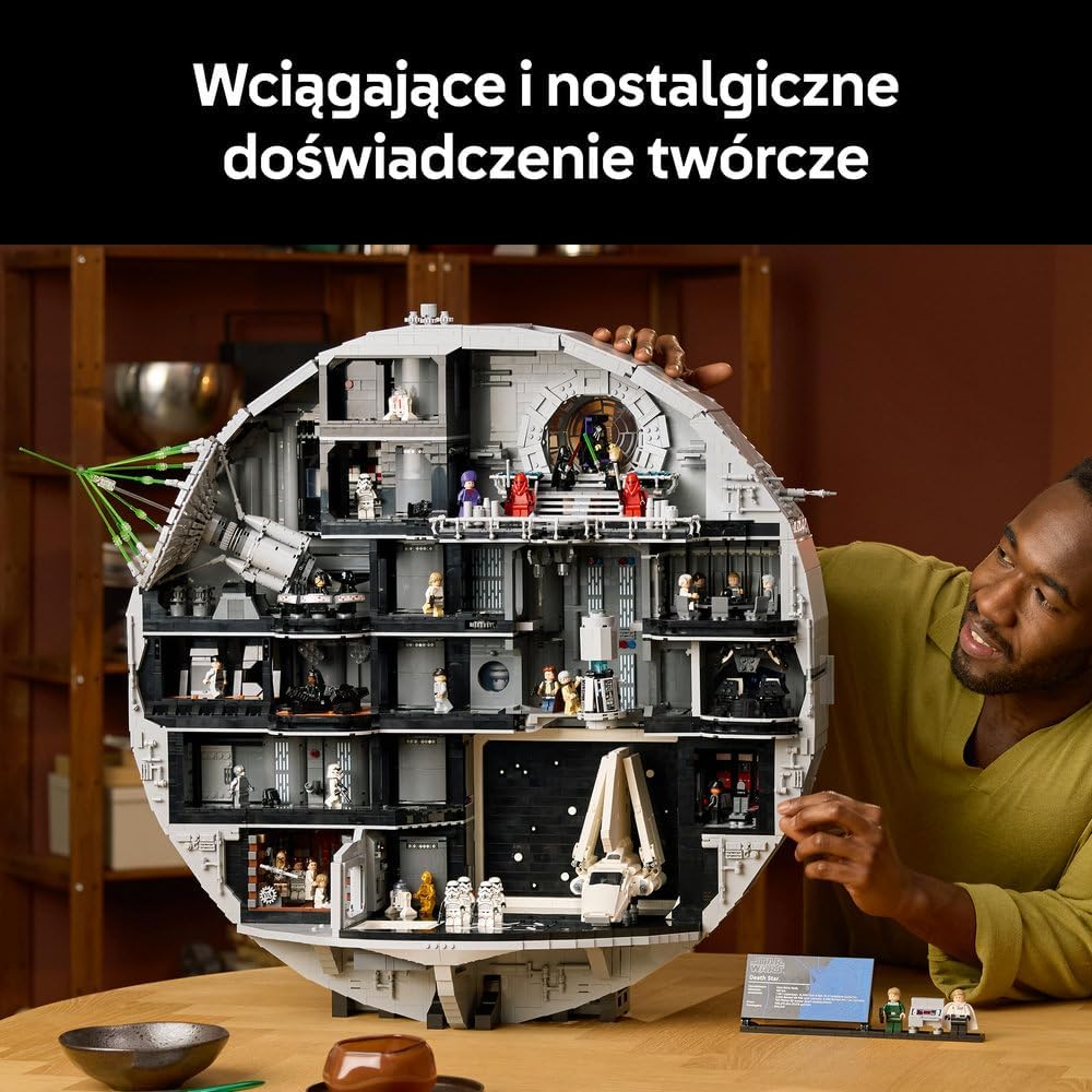 Detalle de LEGO Star Wars Gwiazda Śmierci 75419 – zestaw UCS, 9023 elementy i 38 figurek