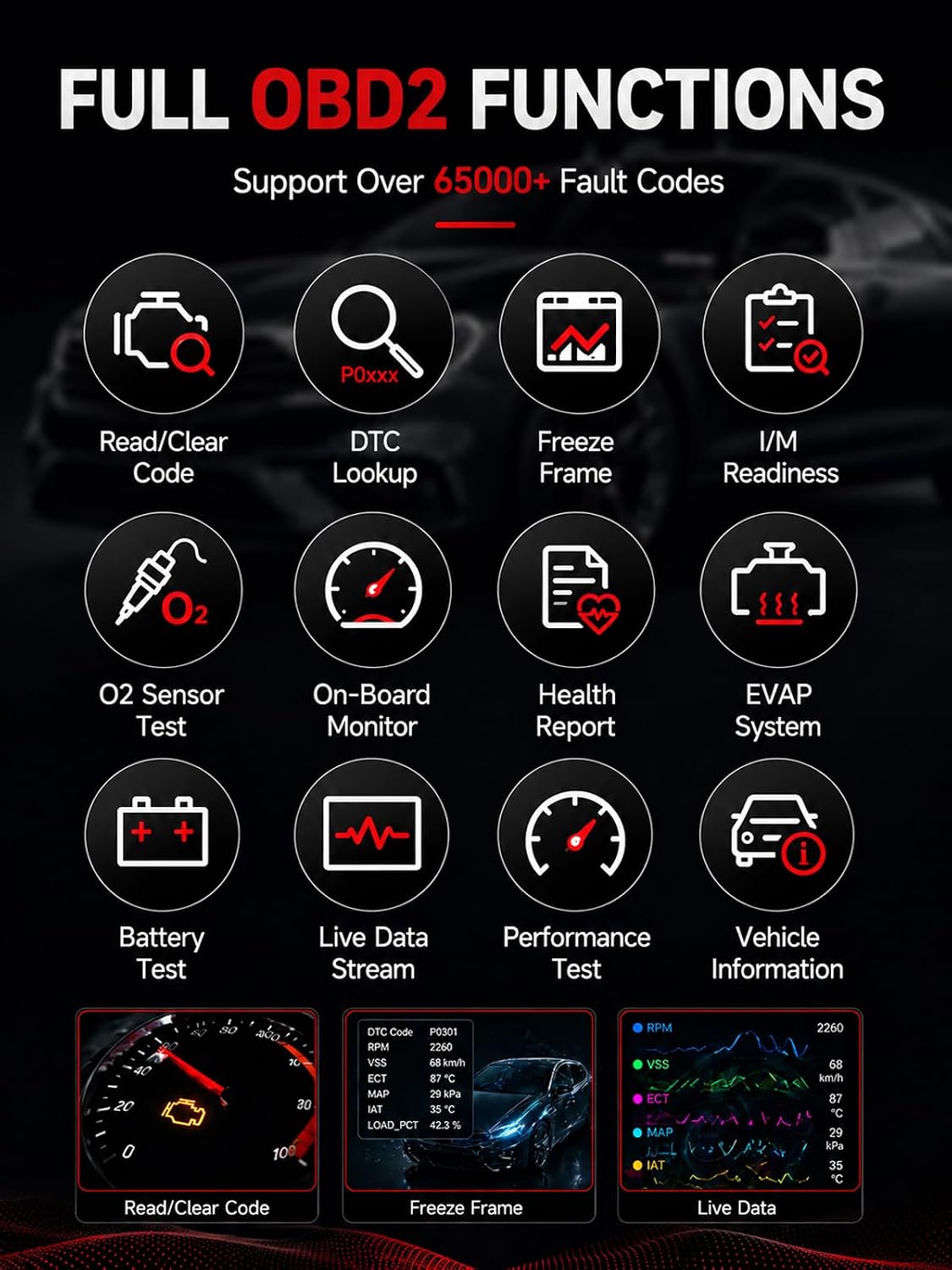 Detalle de UJS Rocco OBD2 Scanner Bluetooth
