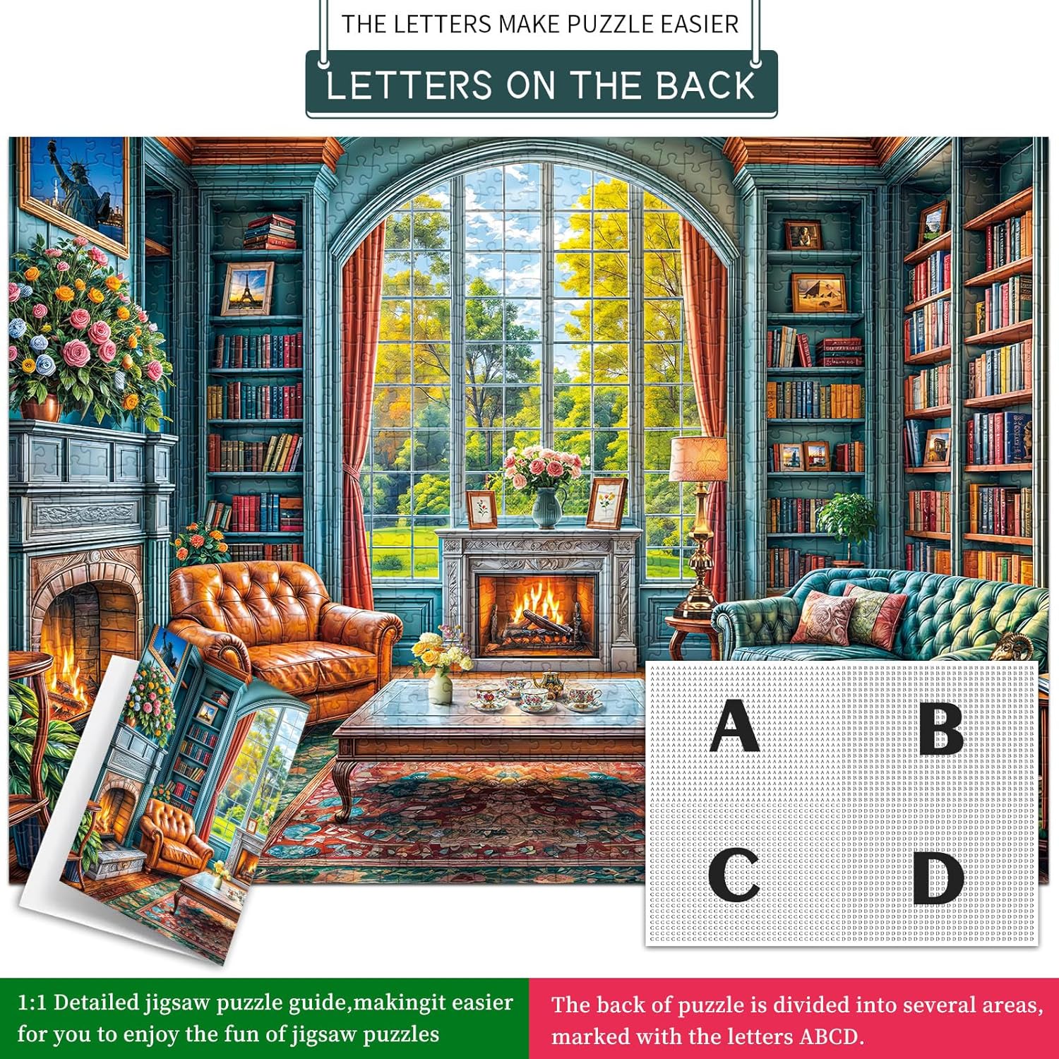 Thumbnail 6 de TangComplete Warm Study Room 1000-Piece Jigsaw Puzzle for Adults (70x50cm / 27.5x19.7 in)