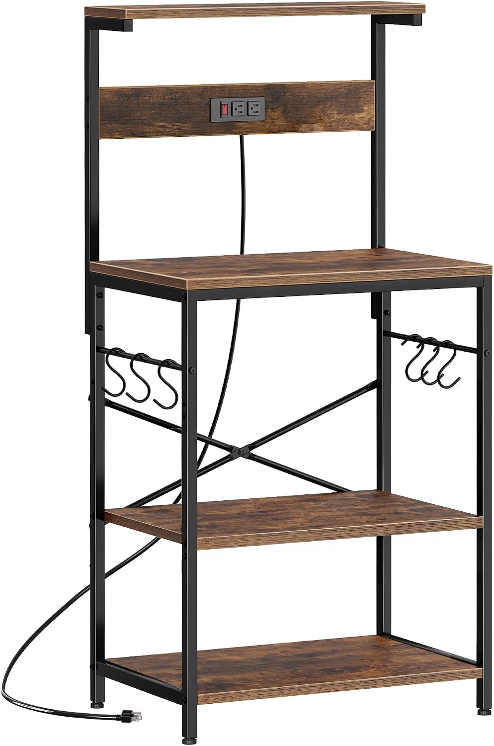 Detalle de SUPERJARE Bakers Rack with Outlet ⚙
