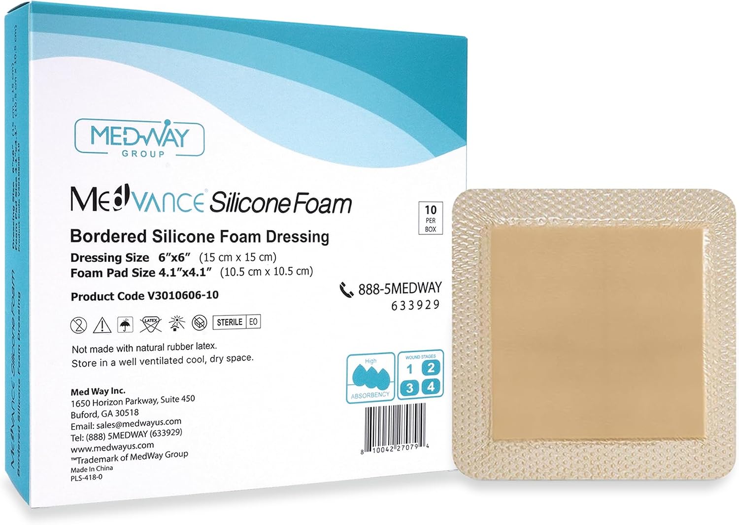 Thumbnail 6 de MedVance TM Silicone Bordered Silicone Adhesive Foam Dressing, 7"x7" (5"x5" pad), Box of 5