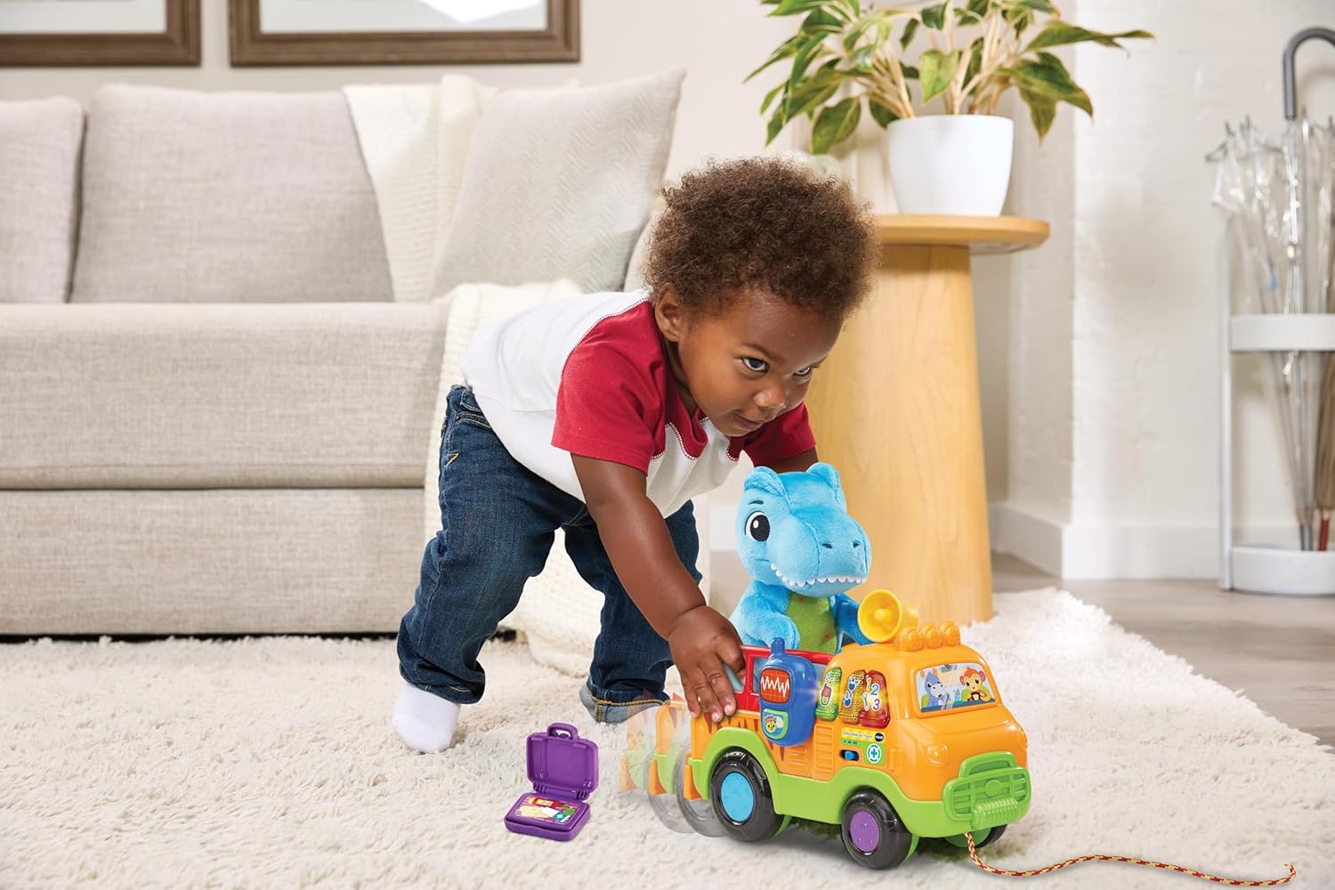 Thumbnail 6 de VTech Dino Rescue Truck pull-along toy with music, fine motor buttons and 3 songs (English version)