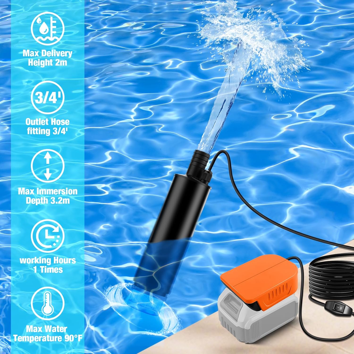 Thumbnail 6 de Tragbare Wasserpumpe 120 W für 12 V