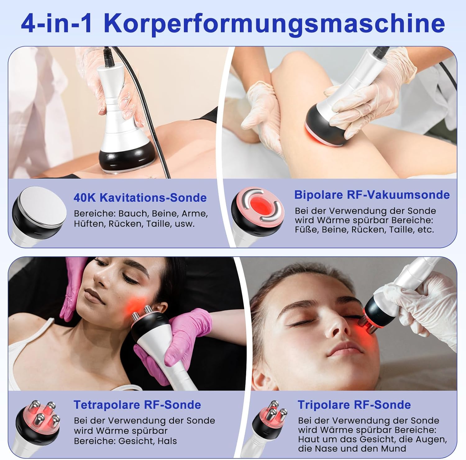 Thumbnail 1 de Ibtyzo 40k Cellulite Massagegerät 4-in-1 mit Ultraschall, RF & Vakuum – für Gesicht und Körper