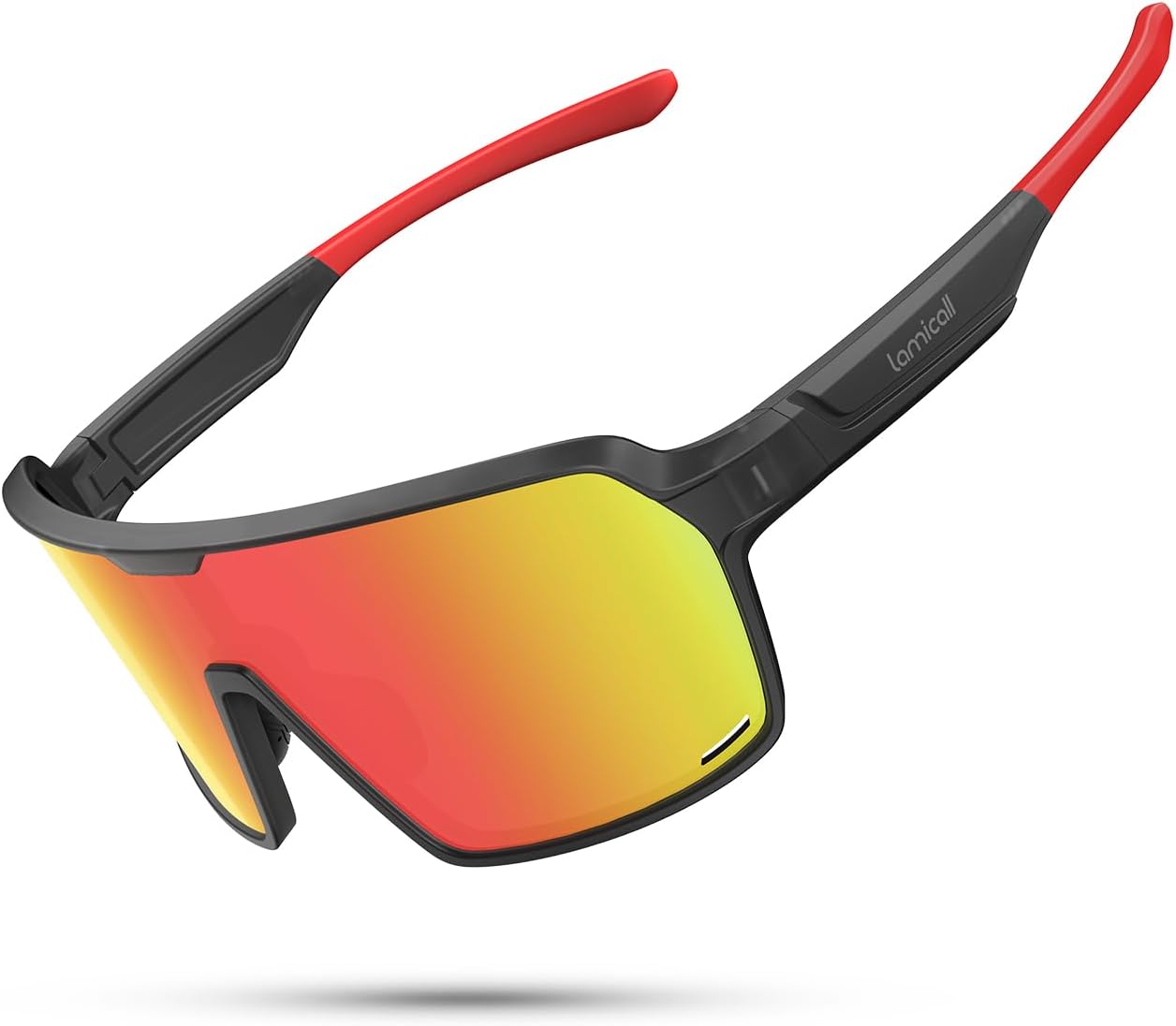 Detalle de Lamicall Occhiali da Sole Ciclismo Polarizzati: leggerezza, comfort e visione nitida